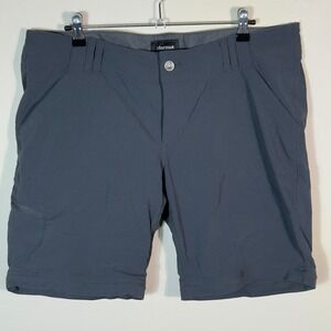 Marmot Womens Gray Hiking Shorts Size 14 Outdoor Walking Casual